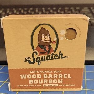 Dr Squatch 6oz Bar New Wood Barrwl Bourbon Medium Grit New